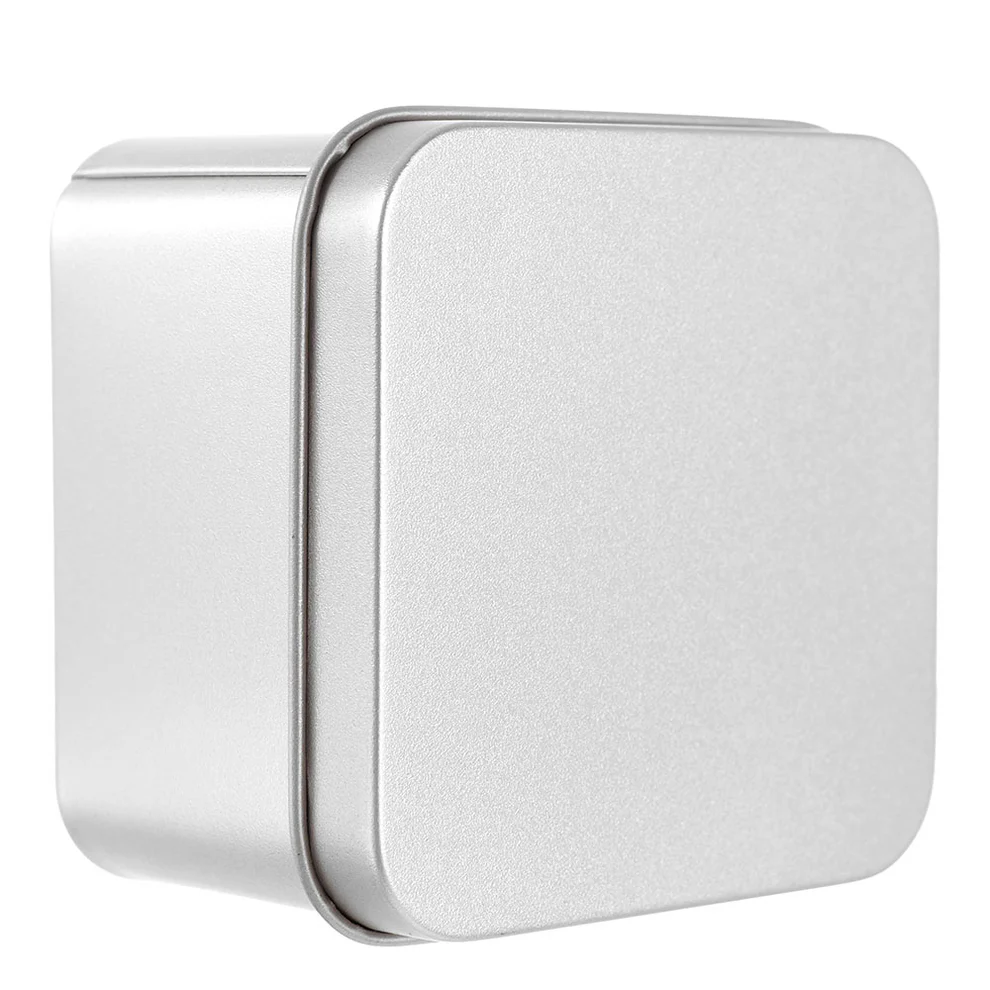 Cutie metalică pătrată – 7×7×4 cm, ideală pentru cadouri